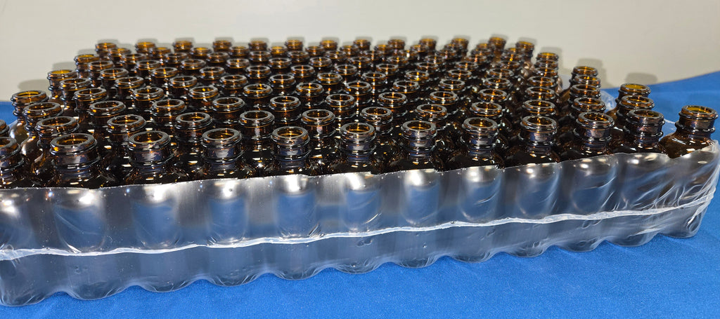 Amber Glass 30 ml Bottles Only-No Tops-Single Tray of 120 Bottles