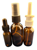 Snoot! Amber Glass Empty Colloidal Silver Applicator 3-Pack