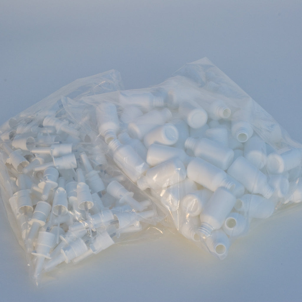 Pharma-quality 30ml HDPE Nasal Pump & Bottle - 100 units/bag